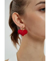 Chunky Heart Drop Earrings