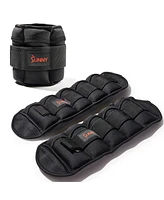 Sunny Health & Fitness Adjustable Ankle Weights 5 lb, Pair, Black