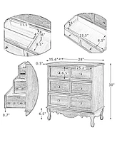 Hippe 32" Height 3 - Drawer Bedside Table with Solid Wood Legs