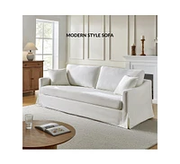 Farmhouse Patrice 80.7" Slipcovered Sofa