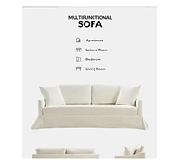 Farmhouse Patrice 80.7" Slipcovered Sofa