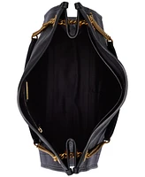 Lauren Ralph Pebbled Leather Large Bradley Tote Bag