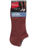 Hanes Men's Originals Premium SuperSoft No Show Socks, 3-Pack