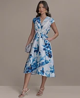 Donna Karan New York Petite Printed Fit & Flare Dress