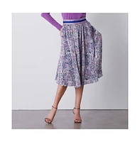 Carlisle Women's Artful Print Midi Skirt Brilliant