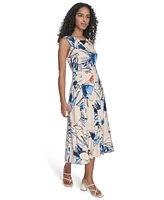 Calvin Klein Women's Printed Sleeveless A-Line Dress