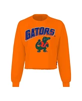 Spirit Jersey Women's Orange Florida Gators Slouchy Cropped Long Sleeve T-Shirt