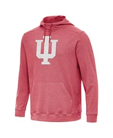 Antigua Men's Heather Crimson Indiana Hoosiers Cloud Pullover Hoodie