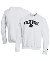 Champion Men's White Notre Dame Fighting Irish Arch Over Logo Pullover Sweatshirt