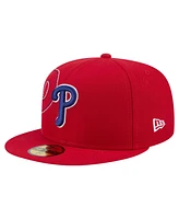 New Era Men's Red Philadelphia Phillies Yarn Stitch 59FIFTY Fitted Hat