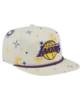 New Era Men's Cream Los Angeles Lakers Lunar Golfer Snapback Hat