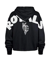 '47 Brand Women's Navy Kansas City Royals Connect Venice Cropped Pullover Hoodie