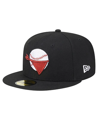 New Era Men's Black Quad Cities River Bandits Authentic Collection 59FIFTY Fitted Hat