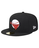 New Era Men's Black Quad Cities River Bandits Authentic Collection 59FIFTY Fitted Hat