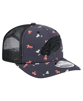 New Era Men's Navy/Black Philadelphia Eagles Adventure Drinks Pattern 9SEVENTY Stretch-Snap Hat
