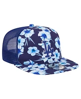 New Era Men's Royal Los Angeles Dodgers Adventure Pattern Golfer Trucker Snapback Hat