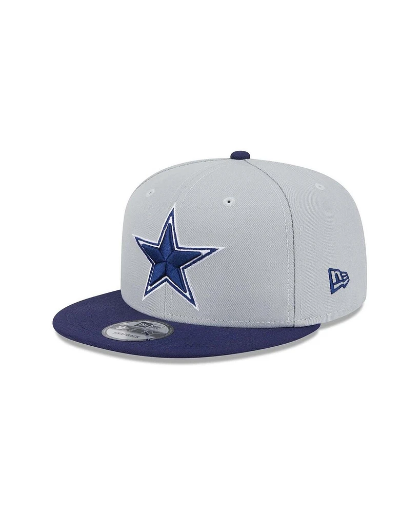 New Era Men's Gray/Navy Dallas Cowboys Color Pack Two-Tone 9FIFTY Snapback Hat