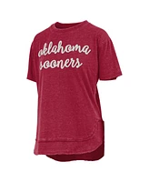 Pressbox Women's Crimson Oklahoma Sooners Poncho T-Shirt