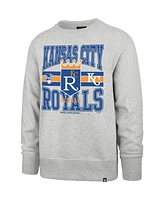 '47 Brand Men's Gray Kansas City Royals Letters Headline Pullover Sweatshirt
