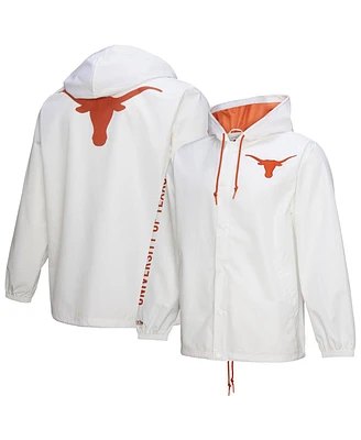 Mitchell & Ness Men's White Texas Longhorns Coaches Full-Snap Hoodie Jacket