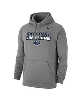Nike Men's Gray Penn State Nittany Lions 2025 Ncaa Wrestling National Champions Club Fleece Pullover Hoodie
