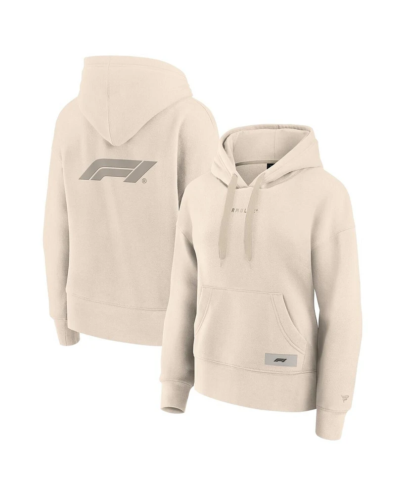 Formula 1 Women's Cream Elements Future Ground Subtle Tonal Pullover Hoodie