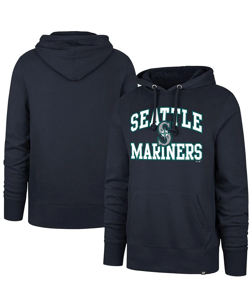 '47 Brand Men's Navy Seattle Mariners Velocity Headline Pullover Hoodie