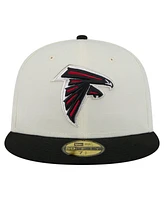 New Era Men's White/Black Atlanta Falcons Main 59FIFTY Fitted Hat