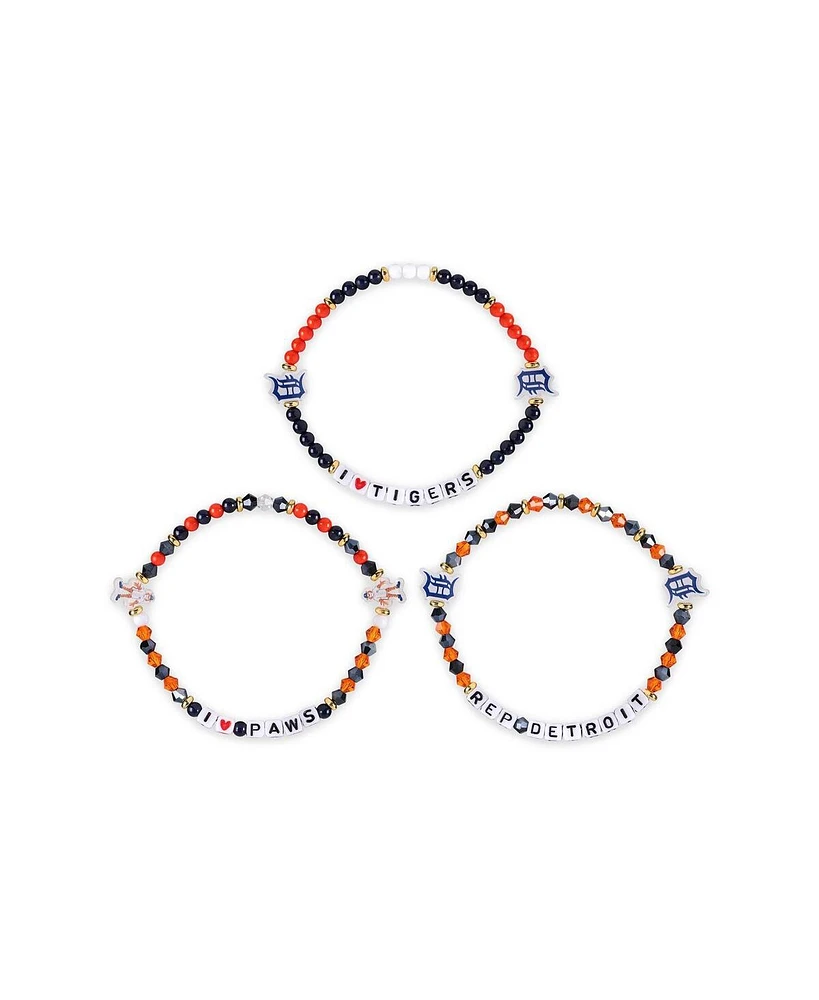 Foco Detroit Tigers Friendship Bracelet, Set of 3