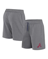 Fanatics Men's Heather Gray Atlanta Braves Logo Shorts