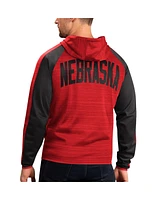 G-iii Sports by Carl Banks Men's Scarlet Nebraska Huskers Neutral Zone Raglan Full-Zip Track Hoodie Jacket
