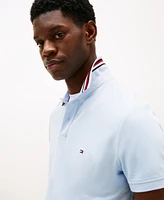 Tommy Hilfiger Men's Red, White, and Blue Collar Regular Fit Polo Shirt