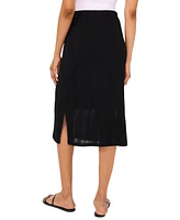Vince Camuto Women's Pull-On Side-Slit Midi Skirt