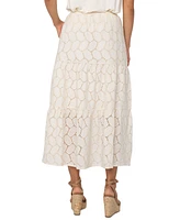 Liverpool Los Angeles Women's Cotton Eyelet Maxi Skirt