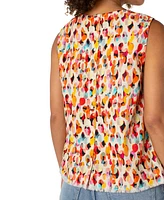 Liverpool Los Angeles Women's Printed Button-Back Sleeveless Top