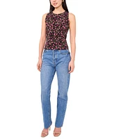 Vince Camuto Women's Printed Keyhole-Back Tank Top