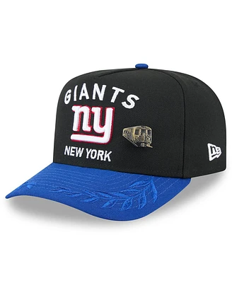 New Era Men's Black/Royal York Giants 2025 Nfl Draft On Stage A-Frame 59FIFTY Fitted Hat