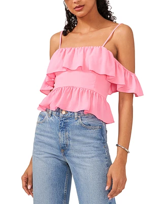 1.state Women's Off-The-Shoulder Ruffle Top