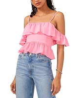 1.state Women's Off-The-Shoulder Ruffle Top