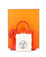 Pre-Owned Hermes Kelly 25 Handbag Orange Swift with Gold Hardware