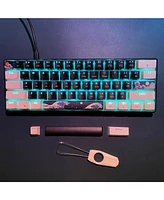 60% Mechanical Gaming Keyboard,61 Keys Blue Switches,Wired Mechanical Keyboard with Led Backlit,Compact Ergonomic Keyboard (Black)