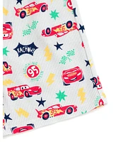 Cars Baby Boys Disney Mickey Mouse Waffle knit T-Shirt Shorts Outfit Set