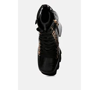 Boogie High Platform Lace Up Boots