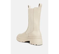 Womens jolt elasticated gussets lug sole boots