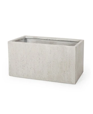 Modern Rectangular Concrete Planter: Effortless Outdoor Style with Durability