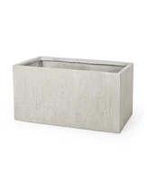 Modern Rectangular Concrete Planter: Effortless Outdoor Style with Durability