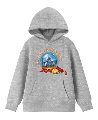 The Polar Express Boys Snow Globe Athletic Gray Hoodie-xl