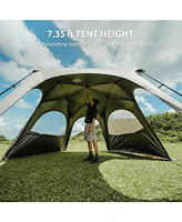 Naturehike Cloud Bounder Hexagonal Pop up Canopy Gazebo Tent, Hot Tent with Stove Jack 8-10 Person Camping Tent, 4 Season Tent for Camping