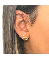 The Lovery Gold Bow Stud Earrings 14K Gold