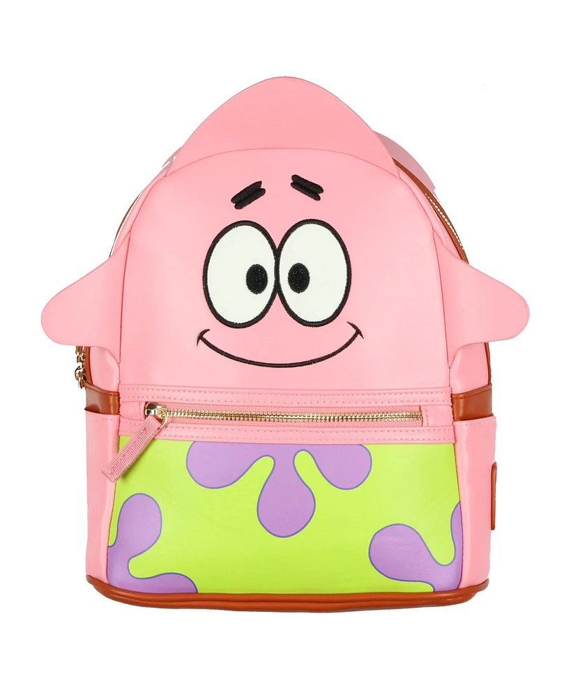 SpongeBob Squarepants Mini Backpack Patrick Embroidered Face Purse Travel Bag